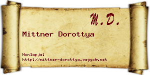 Mittner Dorottya névjegykártya
