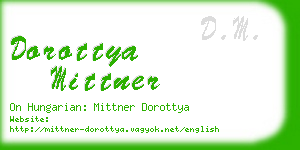 dorottya mittner business card